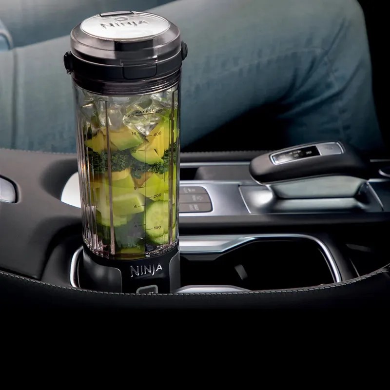 Φορητό μπλέντερ Ninja BC151EUBK, 7.4W, 530 ml, ατσάλινη λεπίδα με 6 λεπίδες, θρυμματισμός πάγου, έως 10 κύκλοι, χωρίς BPA, USB-C, Μαύρο