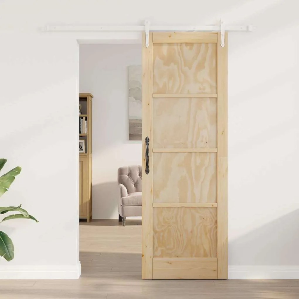 vidaXL Συρόμενη Πόρτα Άλλο ORKDAL Φυσικό και λευκό 73.5 x 211 εκ