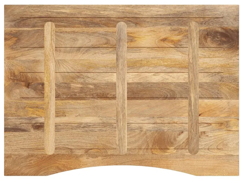 vidaXL Επιφάνεια Γραφείου Καμπύλη 110x80x2,5 εκ Μασίφ Ακατ. Μάνγκο