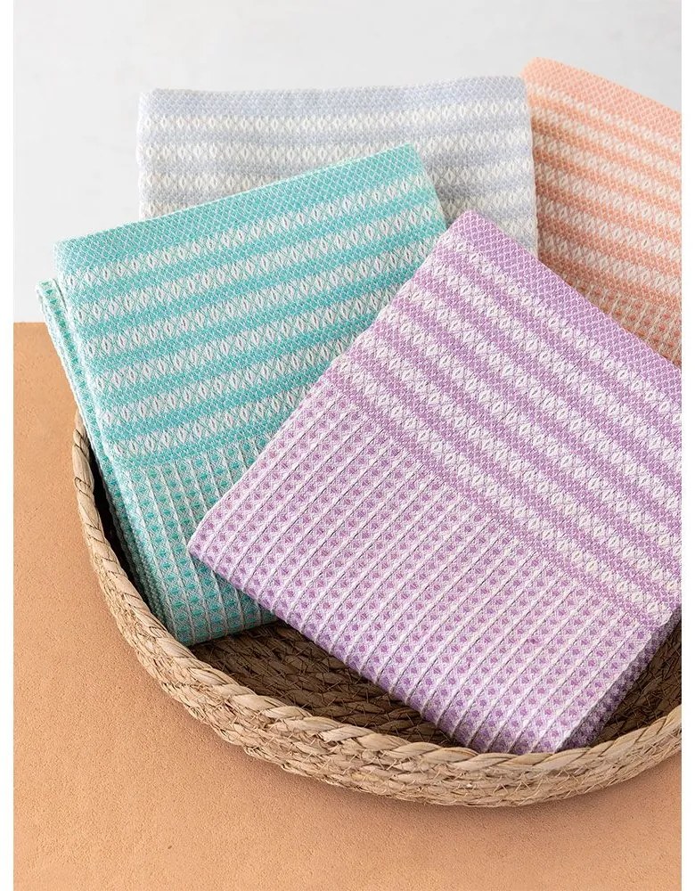 Πετσέτες Κουζίνας KL270 (Σετ 4τμχ) Multi Palamaiki 50x70cm 100% Cotton