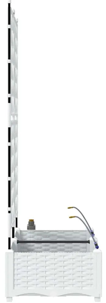 vidaXL Ζαρντινιέρες κήπου Λευκό 80 x 40 x 126 cm Ατσάλι