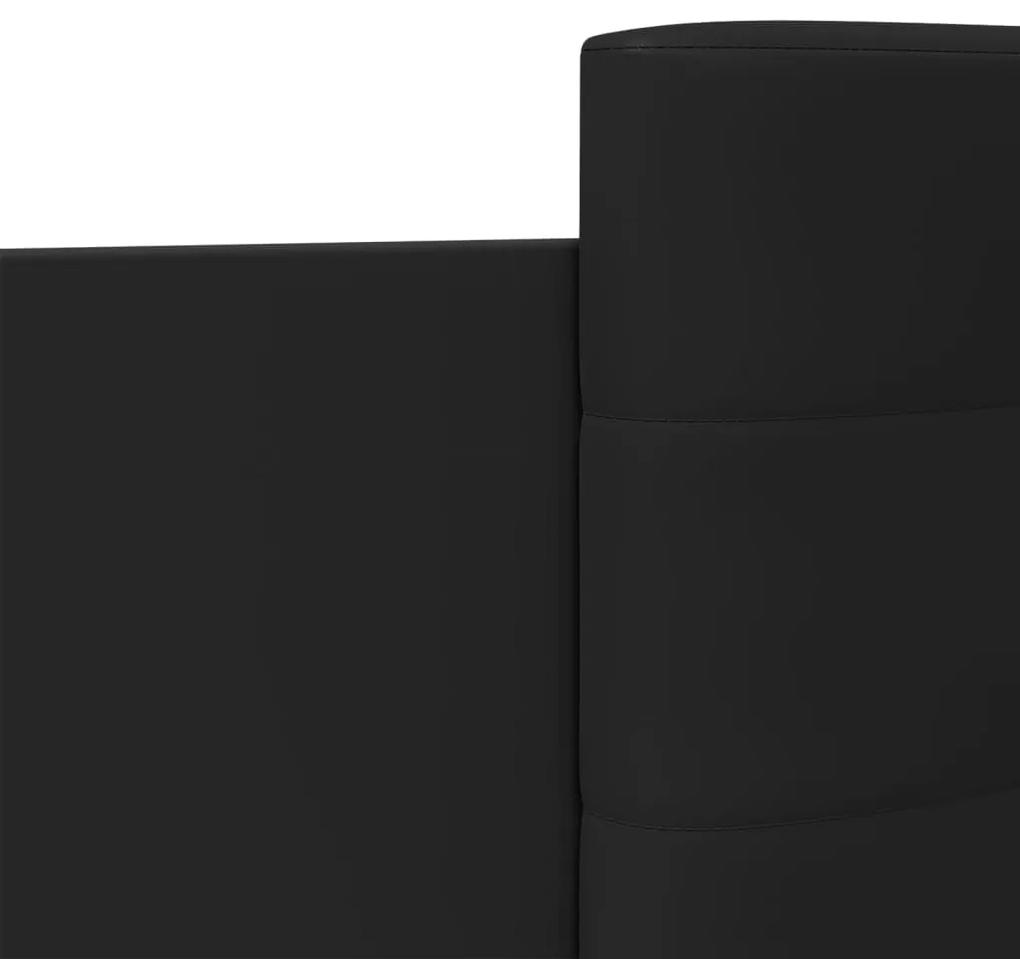 Πλαίσιο Κρεβατιού με Κεφαλάρι και LED Μαύρο 90 x 200 εκ. - Μαύρο