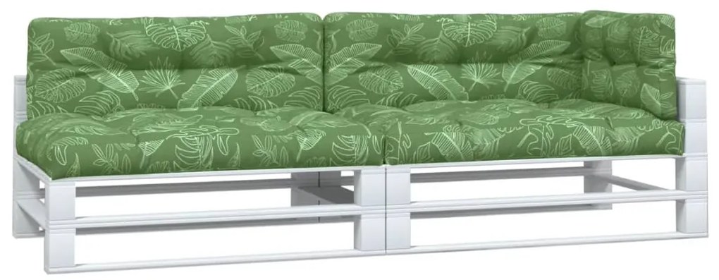 vidaXL Μαξιλάρια Παλέτας 5 τεμ. Σχέδιο Φύλλων Υφασμάτινα