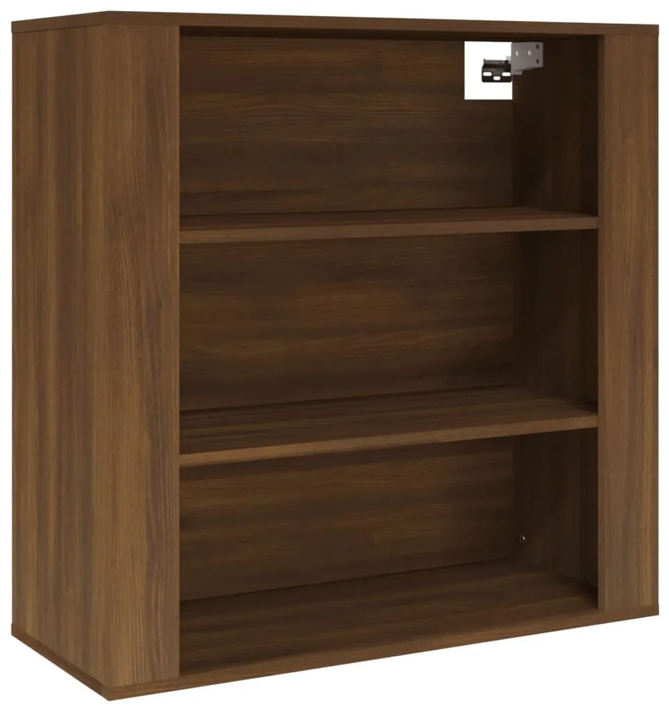 vidaXL Ντουλάπι Τοίχου Καφέ Δρυς 80x33x80 εκ. Επεξεργασμένο Ξύλο