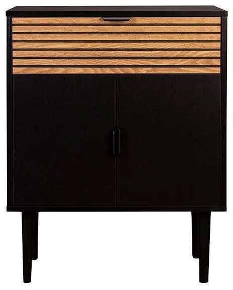 Κομότα Brooklyn Fylliana Μαύρο-Φυσικό 75x37x75 εκ. 75x37x75 εκ.