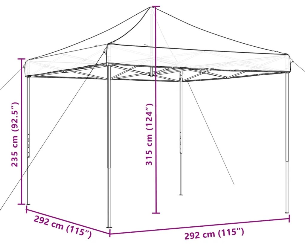 ΤΕΝΤΑ ΕΚΔΗΛΩΣΕΩΝ ΠΤΥΣΣΟΜΕΝΗ POP-UP ΠΟΡΤΟΚΑΛΙ 292X292X315 ΕΚ. 4004915