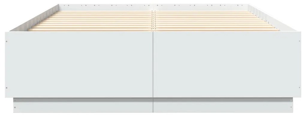 vidaXL Πλαίσιο Κρεβατιού Λευκό 140 x 200 εκ. Επεξεργ. Ξύλο