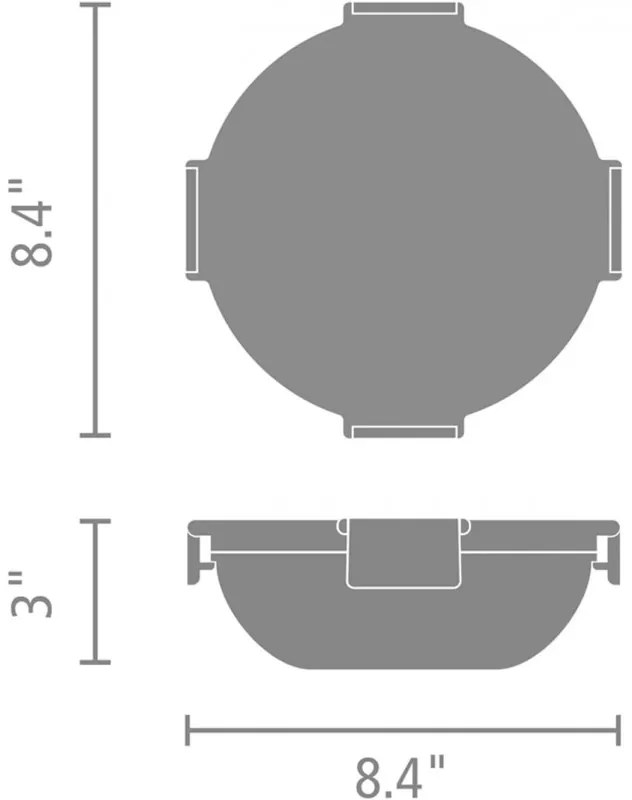 Σαλατιέρα Brabantia Make&Take 1006304, 1,3 l, Αεροστεγές κλείσιμο, χωρίς BPA, Ανοιχτό γκρι