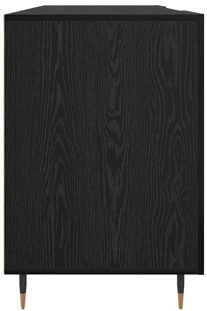 vidaXL Γραφείο με ράφι Μαύρη δρυς 140 x 50 x 75 εκ. Επεξεργασμένο ξύλο