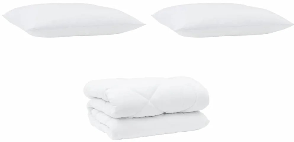 vidaXL Χειμερινό Παπλωματοθήκη 3 pcs Λευκό 240 x 260 εκ. Μικροΐνες