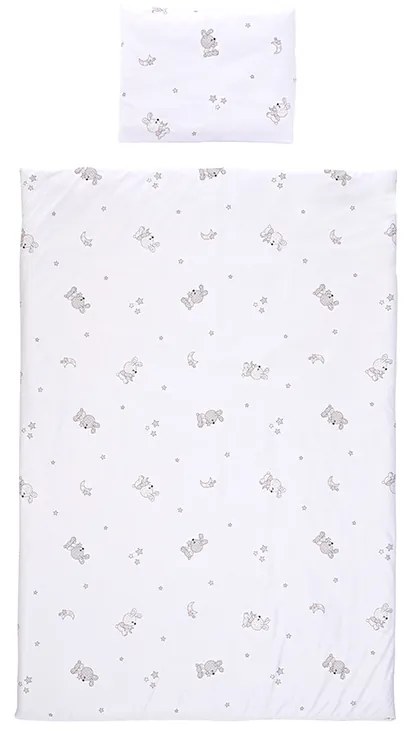 Σετ Σεντόνια Κούνιας 3τεμ. 70x140cm  Little Rubbits Grey  10420016601  Lorelli