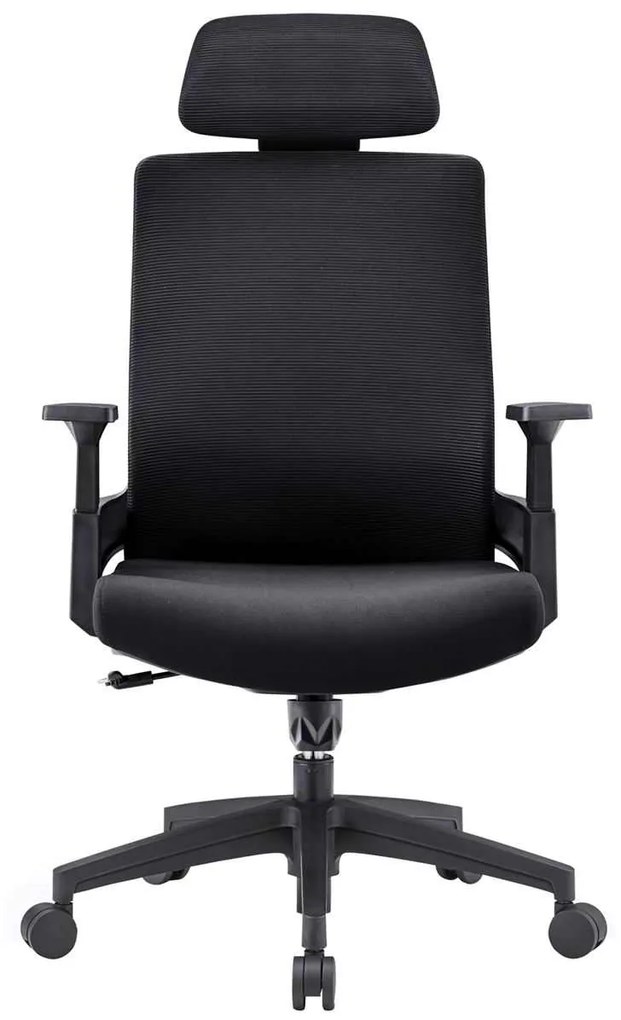 Πολυθρόνα Γραφείου Bf8900 Διευθυντή Mesh - Ύφασμα Μαύρο . Διάσταση: 64x66x116/128cm