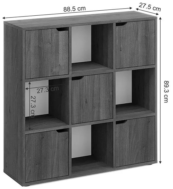 Βιβλιοθήκη Bookel σε λευκή απόχρωση 88.5x27.5x89.3εκ 88.5x27.5x89.3 εκ.