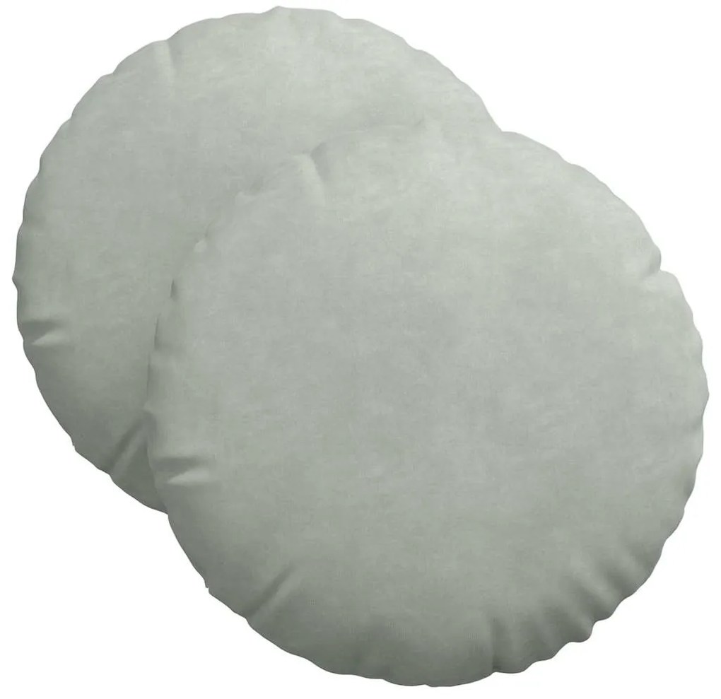 vidaXL Μαξιλάρια καθισμάτων 2 pcs Ανοιχτό γκρι Ø 40 x 13 εκ. Βελούδο