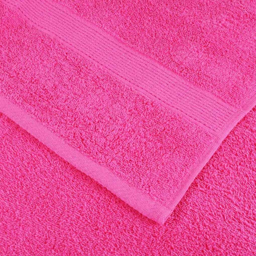 vidaXL Πετσέτες Προσώπου SOLUND 4 pcs Ροζ Βαμβάκι