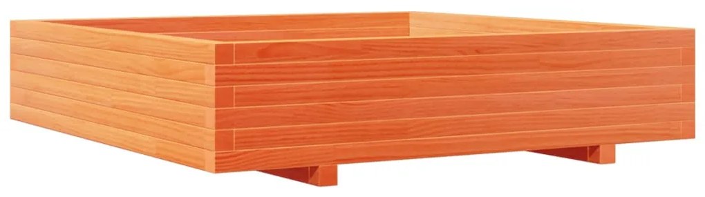 vidaXL Ζαρντινιέρα Καφέ Κεριού 110x110x26,5 εκ. από Μασίφ Ξύλο Πεύκου