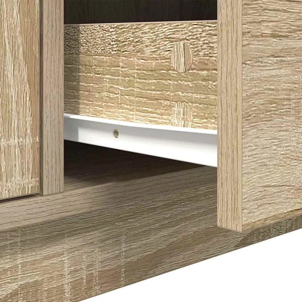 Έπιπλο Τηλεόρασης με LED Sonoma Δρυς 100x41x50 εκ. - Καφέ
