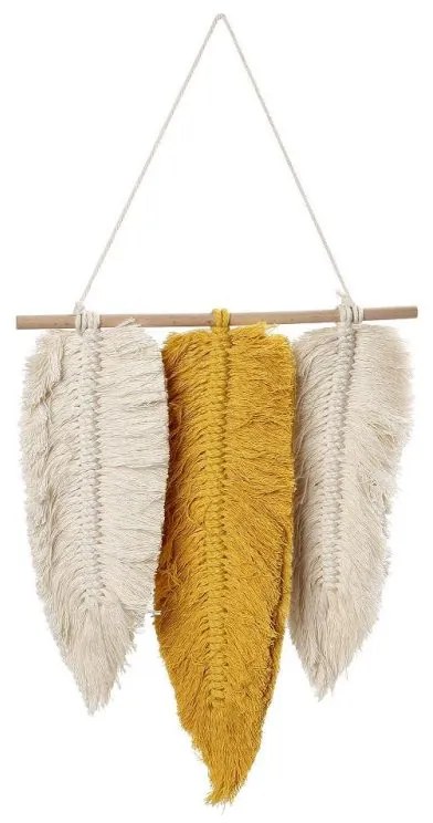 Κρεμαστό Διακοσμητικό από Ύφασμα Κίτρινο 30x37cm