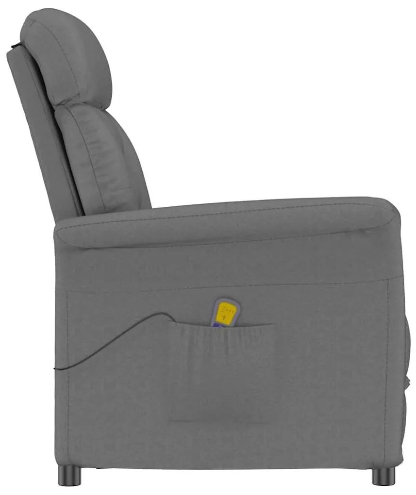 vidaXL Καρέκλα μασάζ Σκούρο γκρι 70.5 x 96.5 x 95 cm Πολυεστέρας