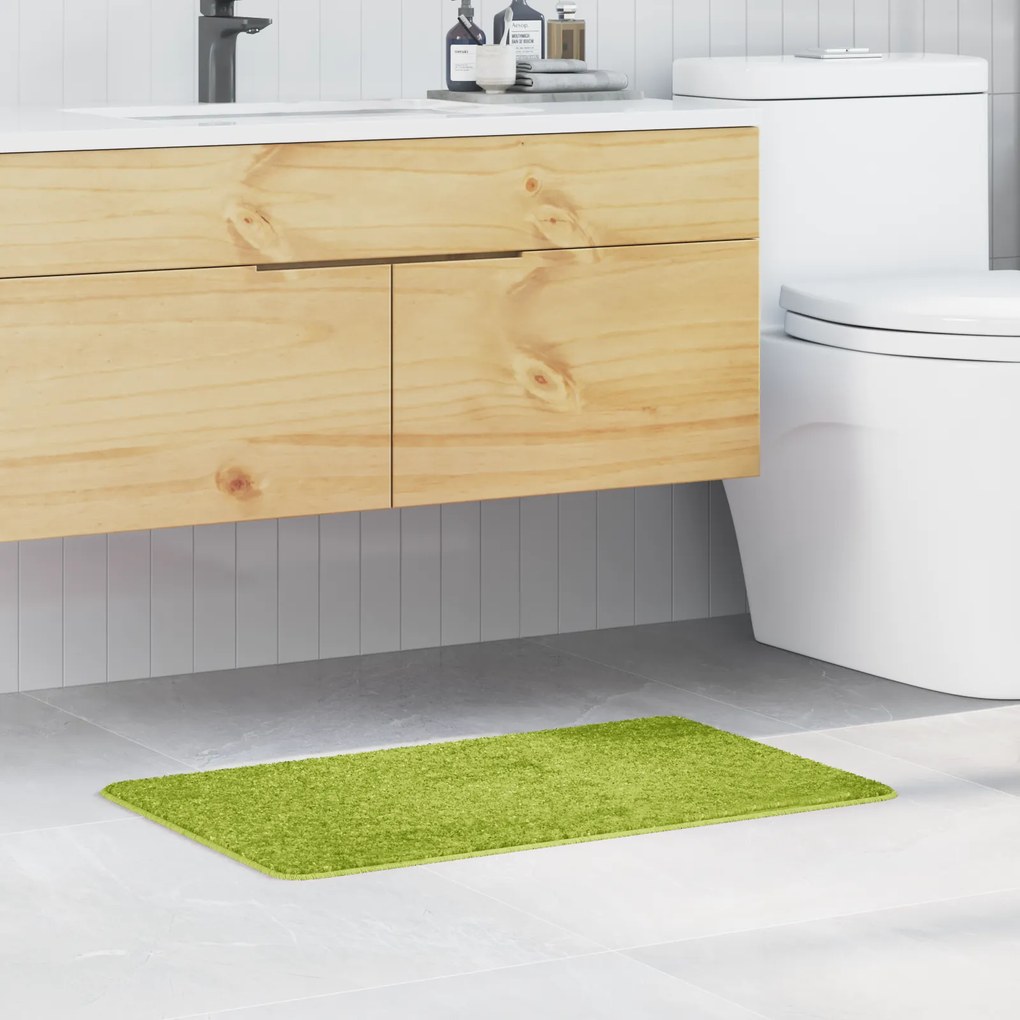 vidaXL Mat μπάνιου Ορθογώνιο Πράσινο 50x80 εκ. Πολυπροπυλένιο Αντιολισθητικό