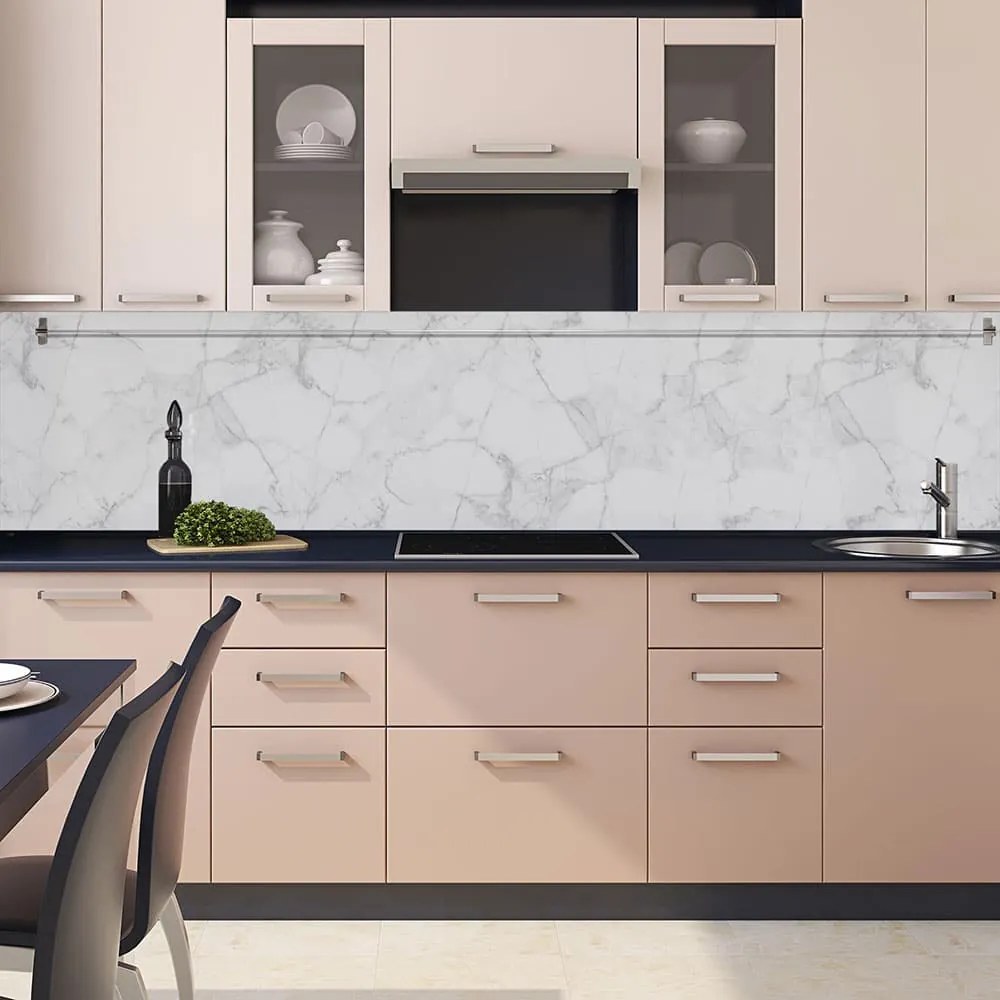 White Marble XL πλάτη προστασίας τοίχων κουζίνας και μπάνιου (Κατόπιν παραγγελίας 30 ημέρες) - 67607 - 67607