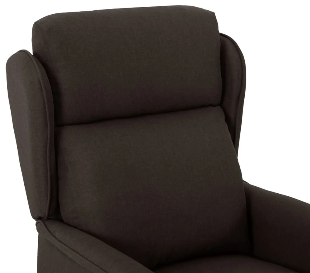vidaXL Πολυθρόνα Ανακλινόμενη Σκούρο Καφέ 67,5x93,5x101,5 εκ Ύφασμα
