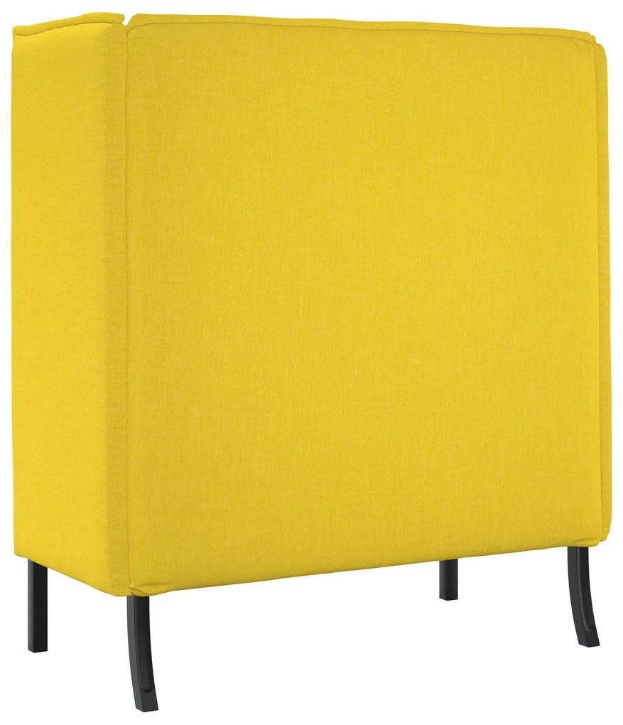 vidaXL Καναπές Highback Ανοιχτό Κίτρινο 109x56x121 εκ. Υφάσματος