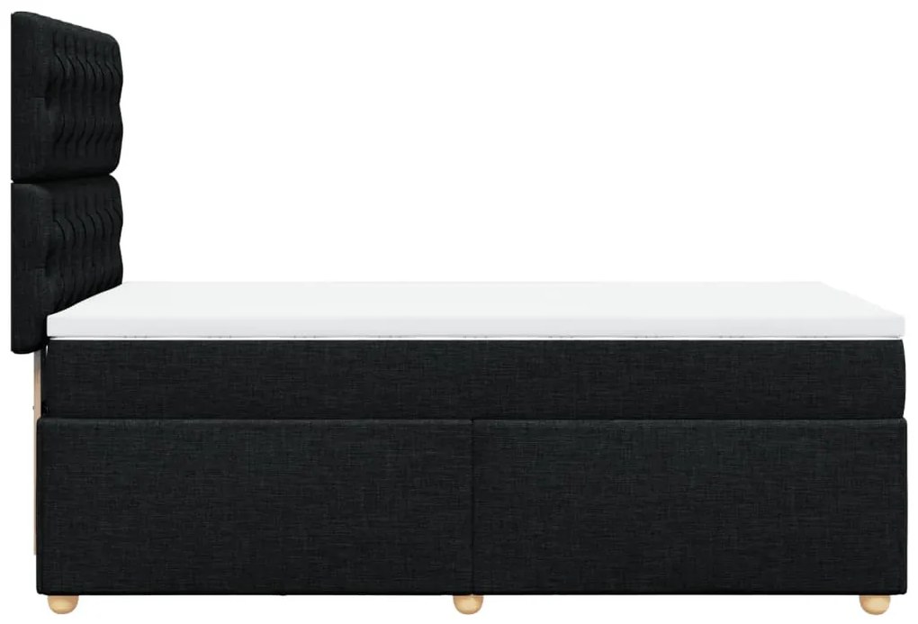 ΚΡΕΒΑΤΙ BOXSPRING ΜΕ ΣΤΡΩΜΑ ΜΑΥΡΟ 100 X 200 ΕΚ. ΥΦΑΣΜΑΤΙΝΟ 3291200