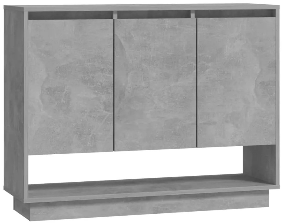 vidaXL Μπουφές Γκρι Σκυροδέματος 97 x 31 x 75 εκ. από Μοριοσανίδα