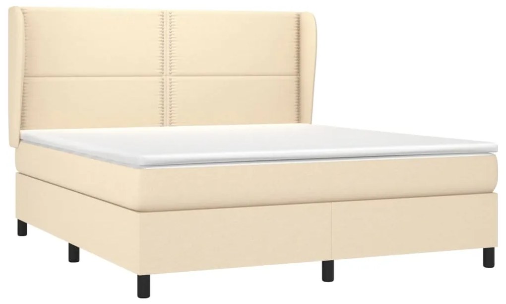 ΚΡΕΒΑΤΙ BOXSPRING ΜΕ ΣΤΡΩΜΑ ΚΡΕΜ 180X200 ΕΚ. ΥΦΑΣΜΑΤΙΝΟ 3127906