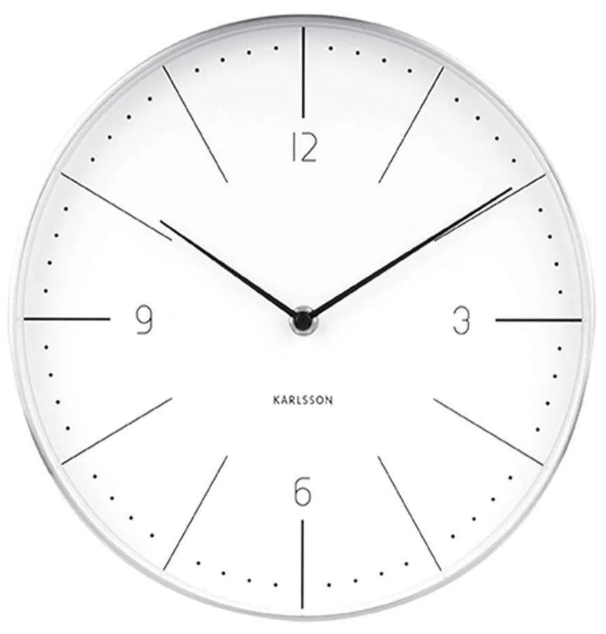 Ρολόι Τοίχου Normann Numbers KA5682WH Φ28cm White Karlsson Steel