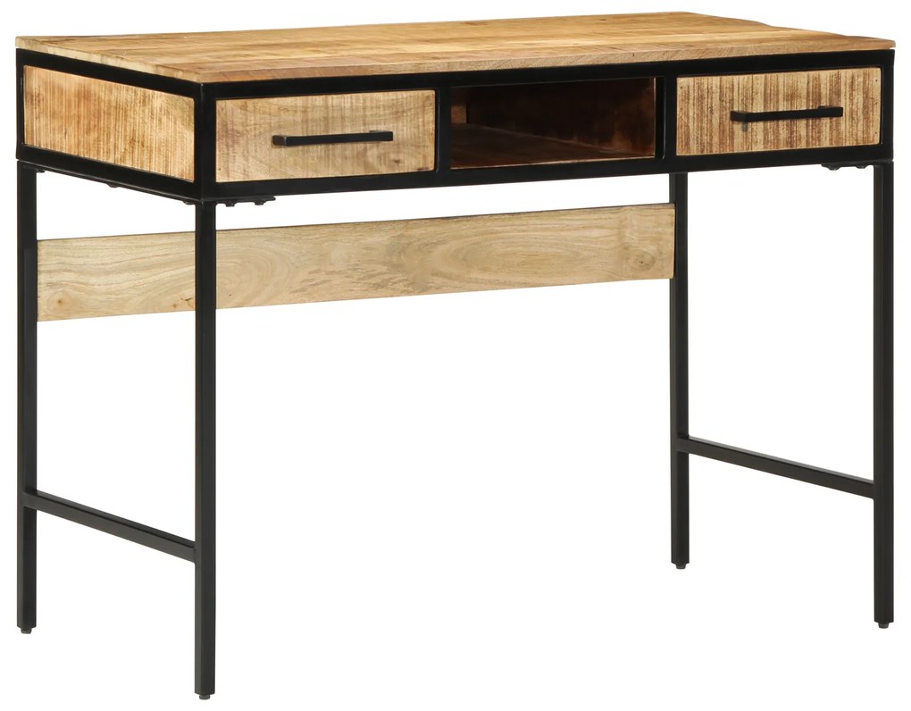 vidaXL Γραφείο 100x50x75 εκ. Μασίφ Ξύλο Rough Mango