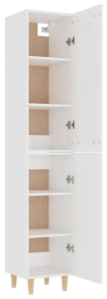 vidaXL Ντουλάπι Λευκό 35 x 34 x 180 εκ. από Επεξεργασμένο Ξύλο