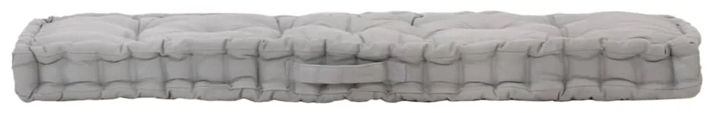 vidaXL Μαξιλάρα Δαπέδου / Παλέτας Γκρι 120 x 40 x 7 εκ. Βαμβακερή