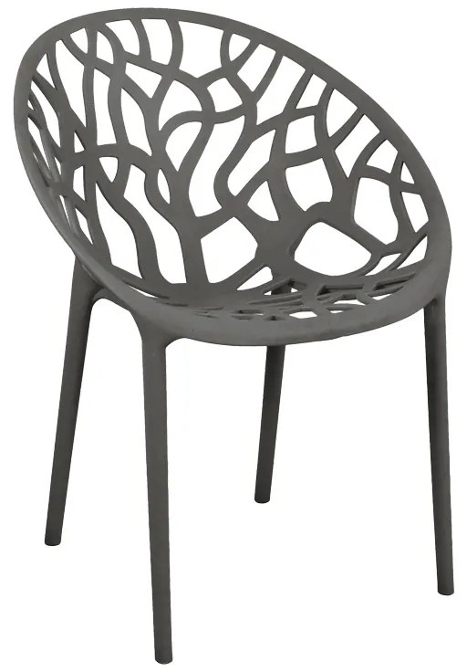 Πολυθρόνα Daren pp σε ανθρακί απόχρωση 59x60x79,5εκ Υλικό: PP 326-000029