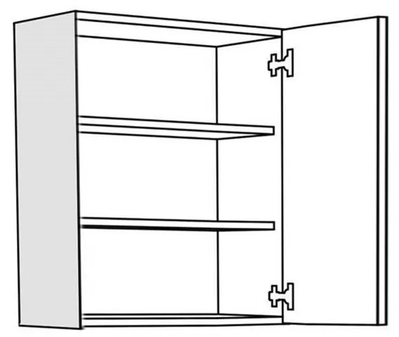 Ντουλάπι Κουζίνας Κρεμαστό RUSTIC V60 1V Λευκό 60x32x72 εκ.