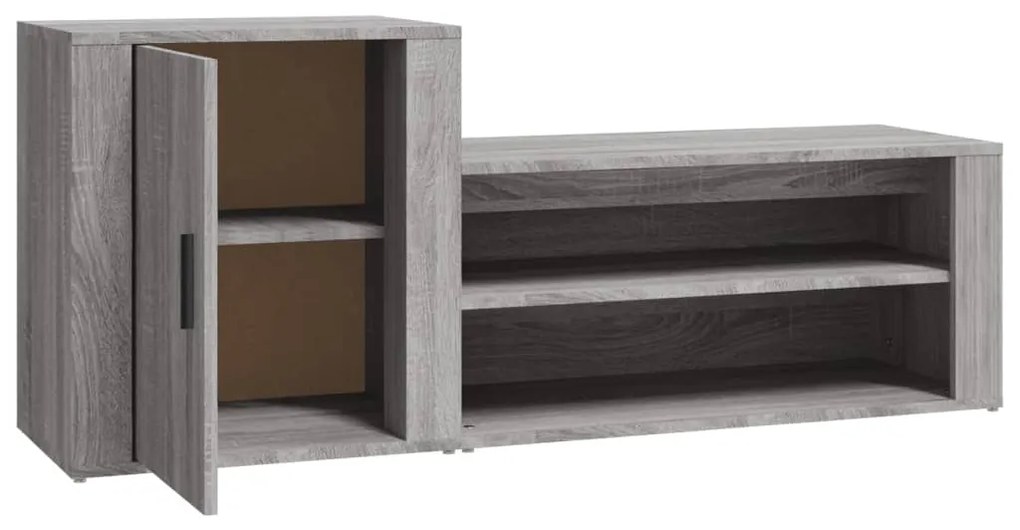 vidaXL Παπουτσοθήκη Γκρι Sonoma 130x35x54 εκ. από Επεξεργασμένο Ξύλο