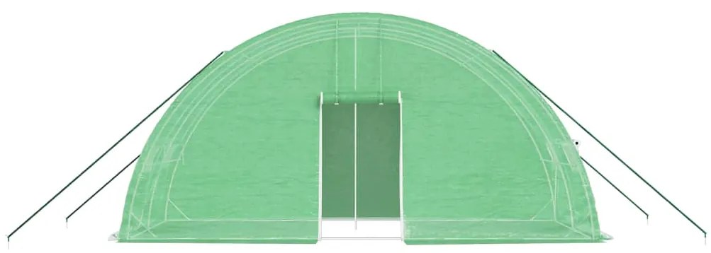 vidaXL Θερμοκήπιο με Ατσάλινο Πλαίσιο Πράσινο 12 μ² 6 x 2 x 2,85 μ.