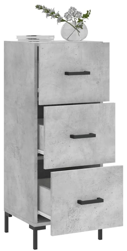 vidaXL Ντουλάπι Γκρι Σκυροδέματος 34,5x34x90 εκ. Επεξεργασμένο Ξύλο