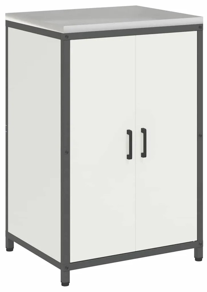 vidaXL Σετ Αποθήκευσης Κουζίνας 2 pcs Λευκό Ψυχρής έλασης χάλυβας