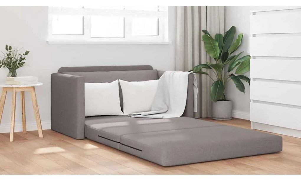 vidaXL Κρεβάτι καναπές Taupe 124 x 71 x 78 εκ ύφασμα