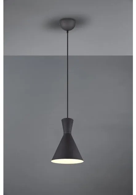 Κρεμαστό Φωτιστικό Οροφής 1xΕ27 Φ20cm Enzo Trio Lighting R30781032 Μαύρο