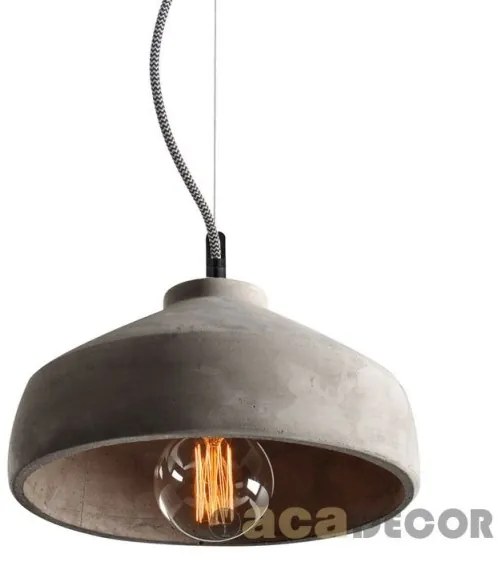 Φωτιστικό κρεμαστό τσιμεντένιο γκρι με σύρμα Φ28 V351581P ACA-V351581P-Γκρι V351581P