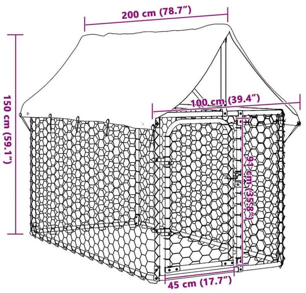 ΚΛΟΥΒΙ ΣΚΥΛΟΥ ΕΞΩΤΕΡΙΚΟΥ ΧΩΡΟΥ 200 X 100 X 150 ΕΚ. ΜΕ ΣΤΕΓΑΣΤΡΟ 171496