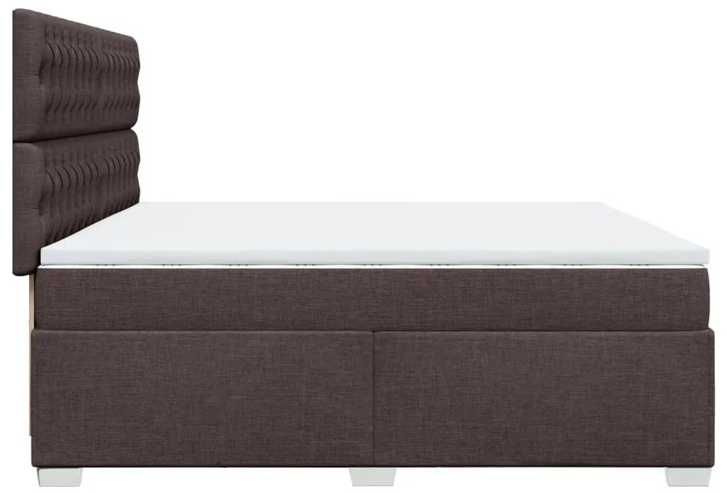 ΚΡΕΒΑΤΙ BOXSPRING ΜΕ ΣΤΡΩΜΑ ΣΚΟΥΡΟ ΚΑΦΕ 200X200 ΕΚ. ΥΦΑΣΜΑΤΙΝΟ 3292905