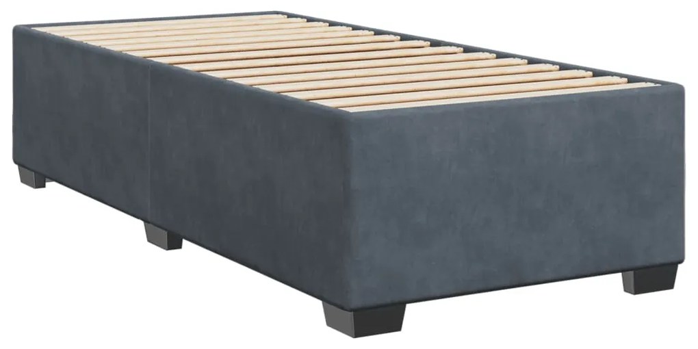 ΚΡΕΒΑΤΙ BOXSPRING ΜΕ ΣΤΡΩΜΑ ΣΚΟΥΡΟ ΓΚΡΙ 90X190 ΕΚ. ΒΕΛΟΥΔΙΝΟ 3286199