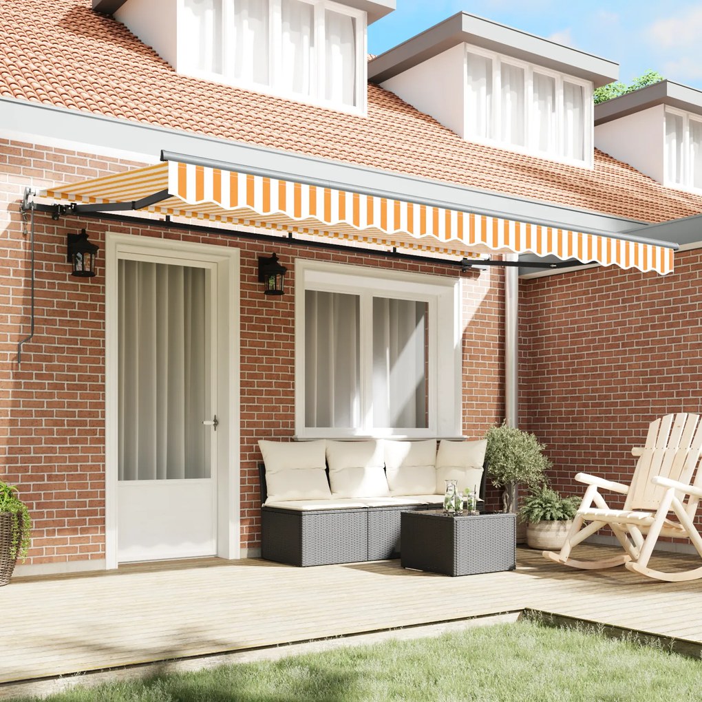 vidaXL Σκηνίτσα Αναδιπλούμενη Κίτρινο, Λευκό 350 x 200 cm