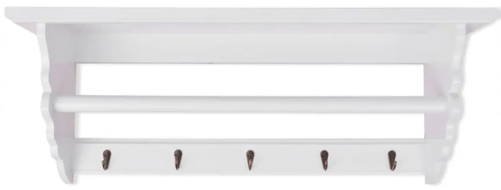 vidaXL Κρεμάστρα σε Μπαρόκ Στυλ Λευκή από MDF