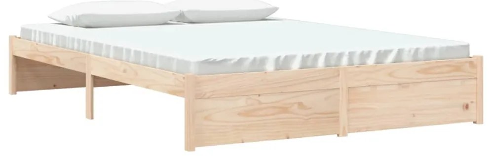 vidaXL Πλαίσιο Κρεβατιού 150 x 200 εκ. Μασίφ Ξύλο King Size