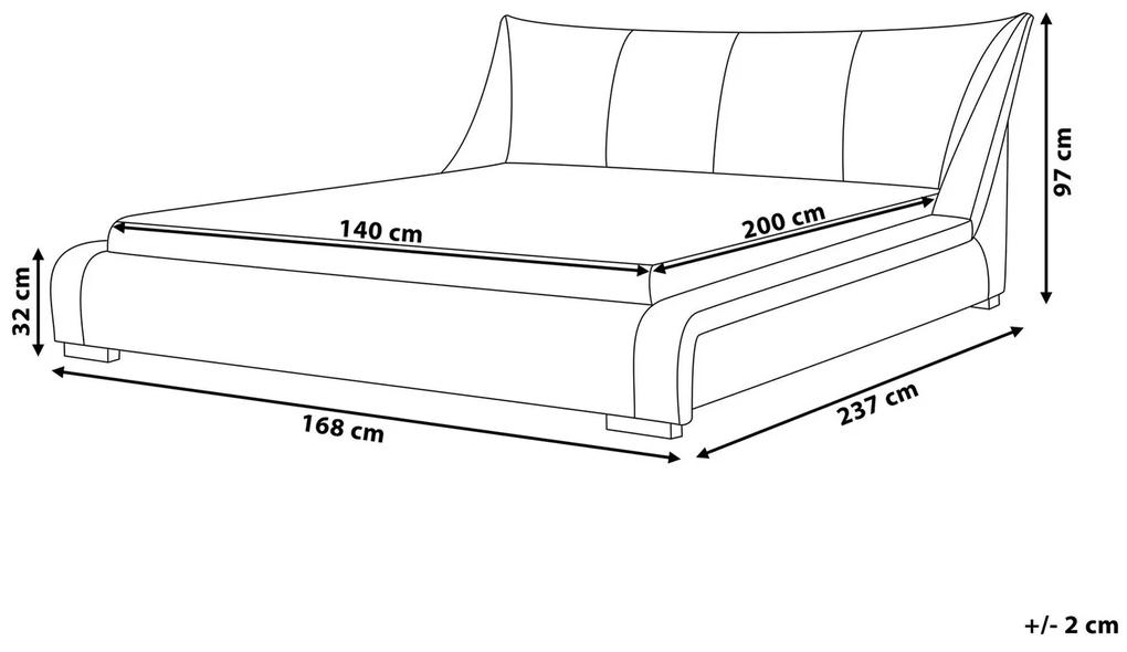 Κρεβάτι Berwyn 729, Διπλό, Γκρι, 140x200, Ταπισερί, Τάβλες για Κρεβάτι, 168x237x97cm, 57 kg | Epipla1.gr